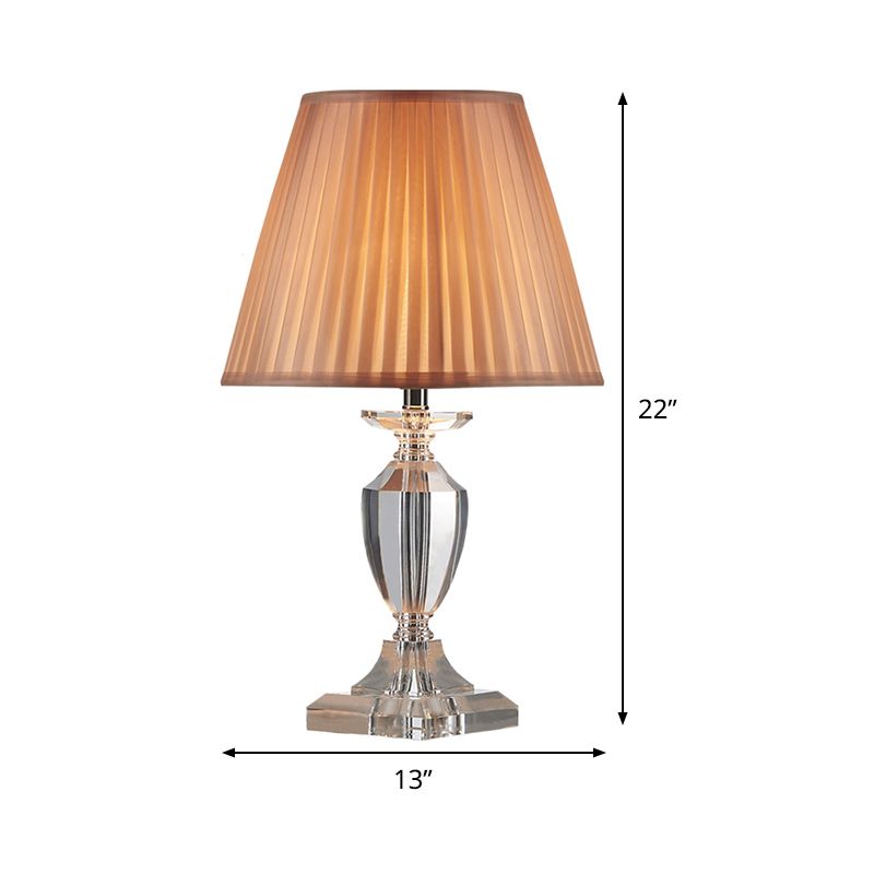 Jar Task Lighting Lampada da lettura moderna in cristallo smussato con 1 lampadina marrone chiaro, larghezza 12"/13".