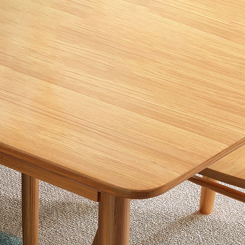 Solid Wood Modern Rectangle Dining Table Rubberwood Top Table,51.5"L x 31.5"W x 29.5"H