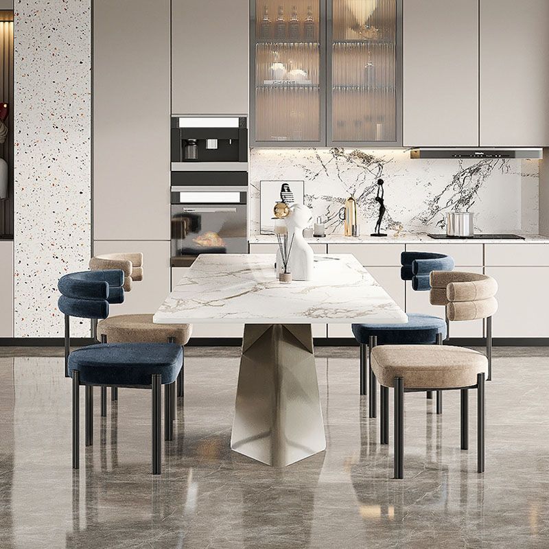 Scandinavian Metal Dining Chair Side Open Chair for Dining Room
