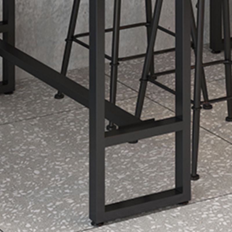 1/2/4 Pieces Modern Pub Table Set Rectangular Wood Counter Table with Stools