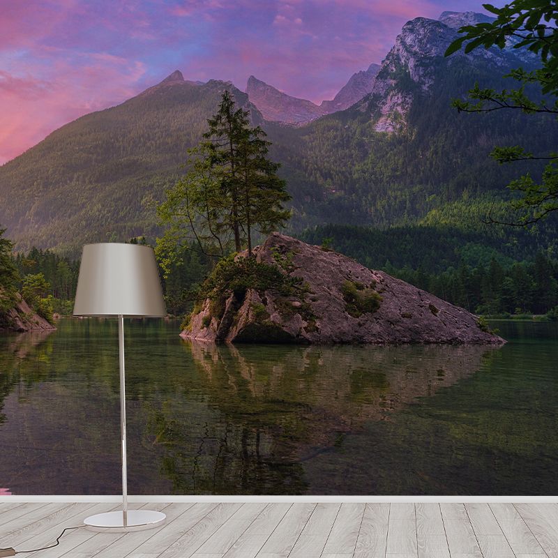 Customized Mountain Scenery Wall Mural Mildew Resistant for Bedroom Decoration