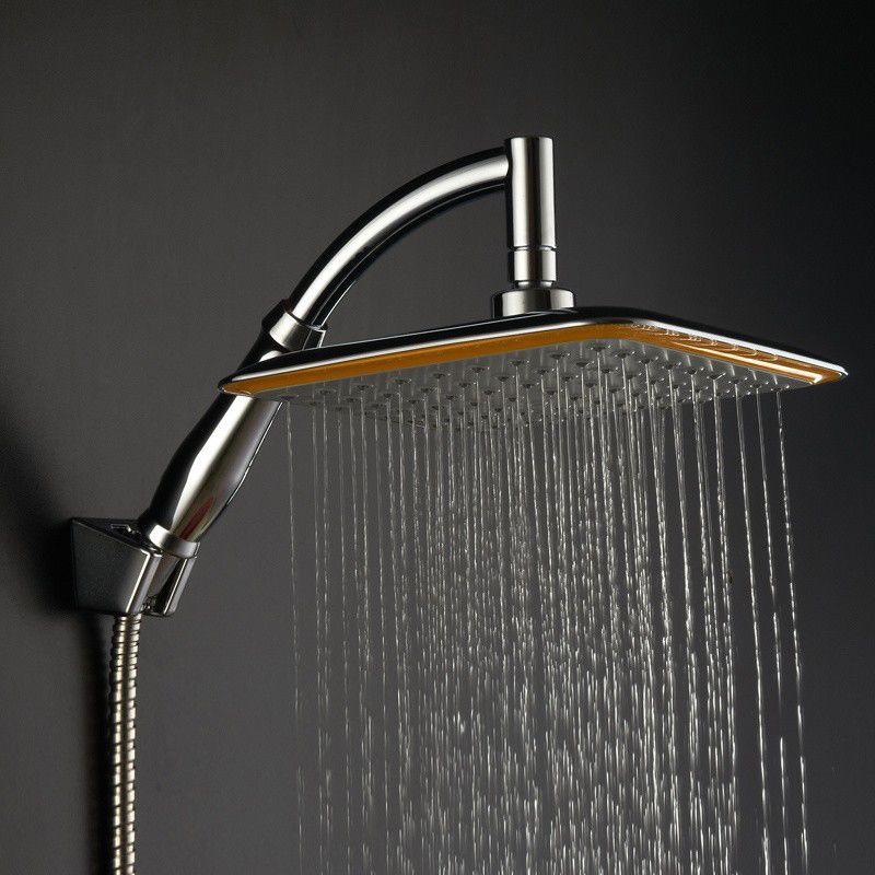 Modern Square Shower Head Combo Chrome Rain Fall Shower Head