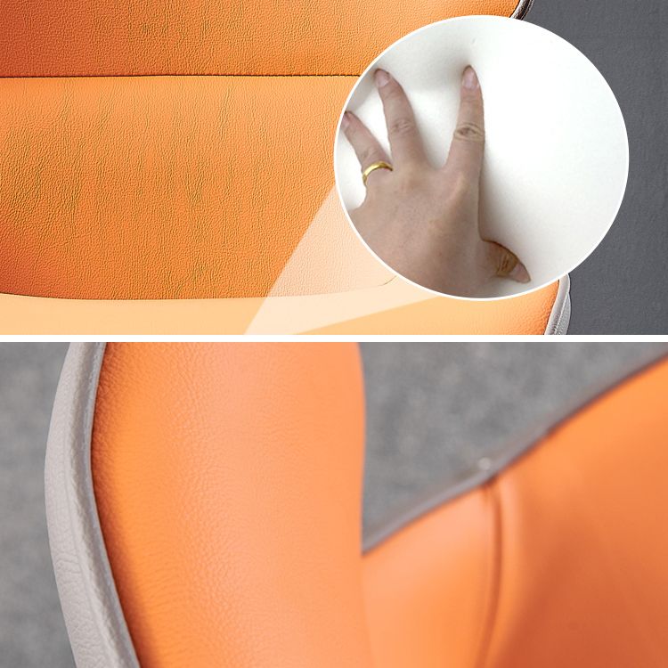 Nordic Style Leder Esszimmerstuhl Wingback Seitenstuhl für den Heimgebrauch