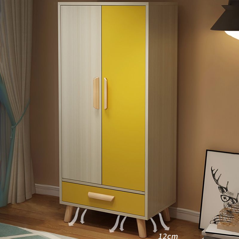 Manufactured Wood Storage Cabinet with Wooden Legs Modern Cabinet for Bedroom