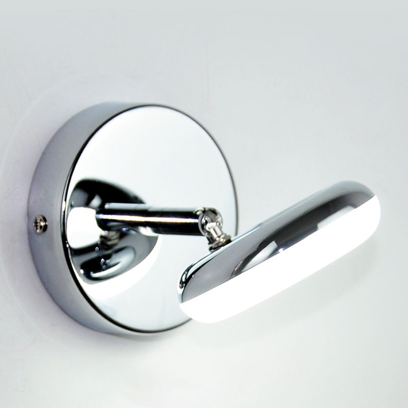Metal Runde Eitelkeitsbeleuchtung zeitgenössischer Stil 1 Licht Waschtischbeleuchtung Ideen