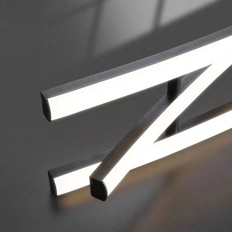 Modern Curved Hanging Island Light Metal LED Dining Room Island Ceiling Light