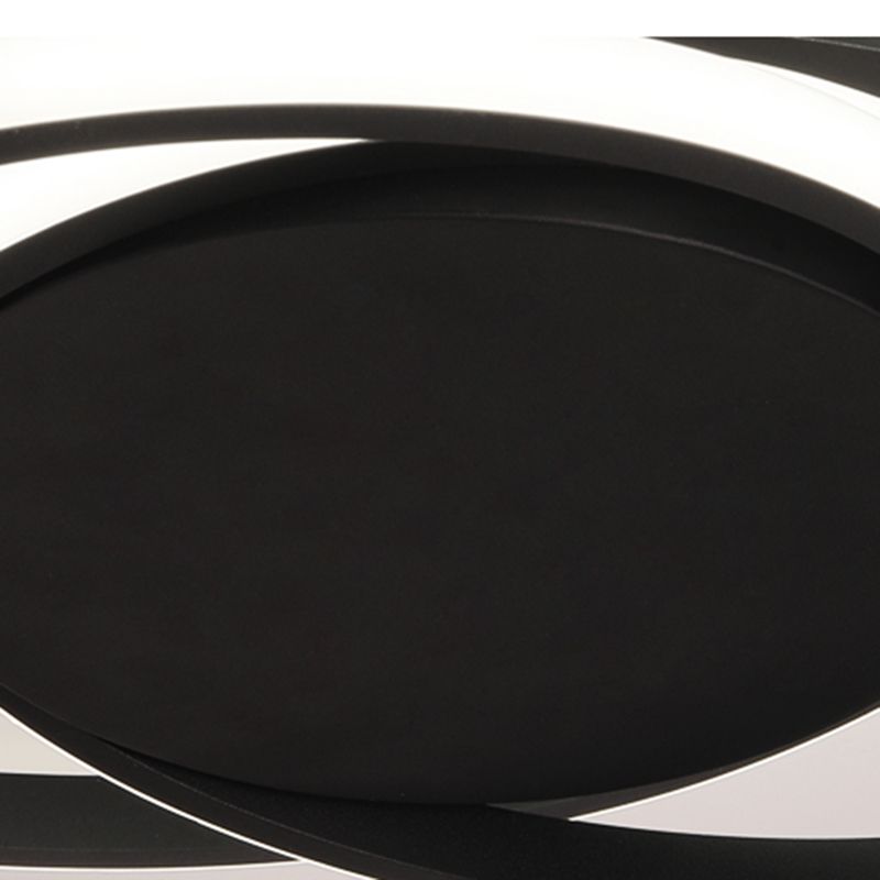 Contemporary LED Close to Ceiling Lighting Curved Close to Ceiling Lamp with Metal Shade