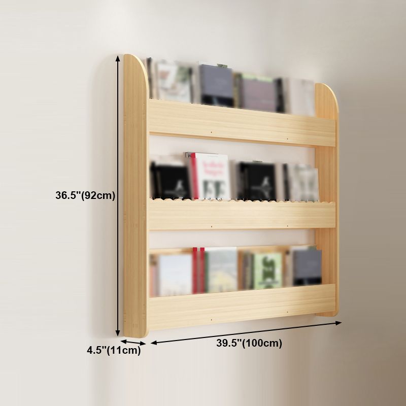1/2/3/4-Shelf Modern Wall Unit Bookshelf Natural Pine Wood Bookshelf