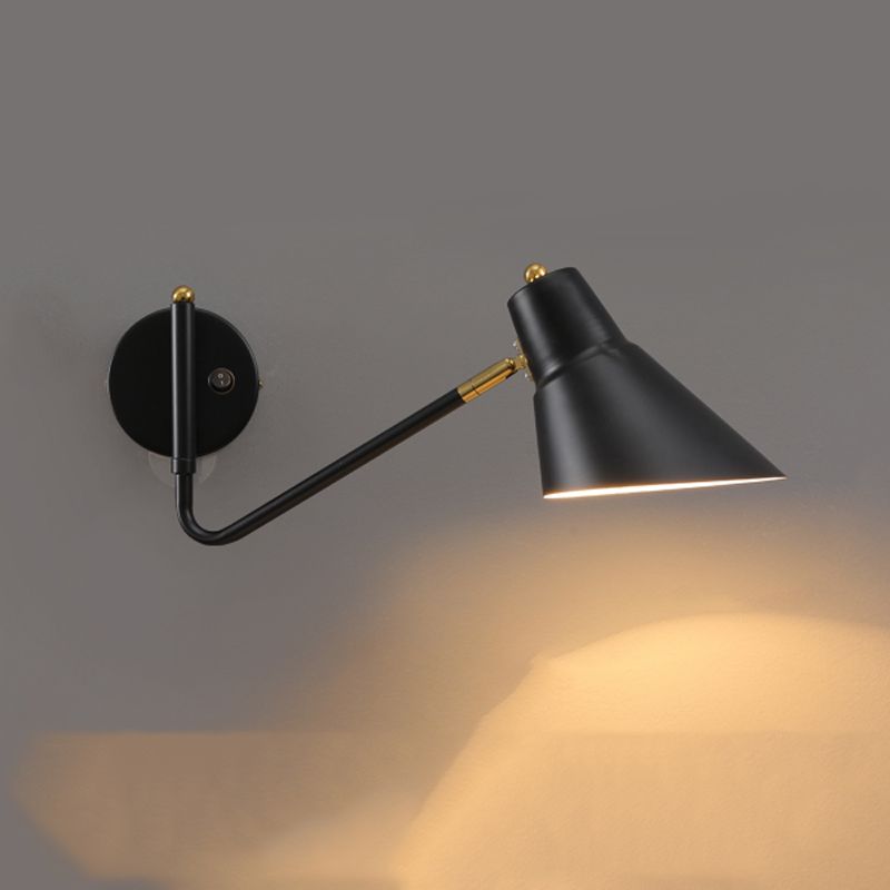 Modern Wall Sconce Geometric Shape Wall Light with Metal Shade for Living Room