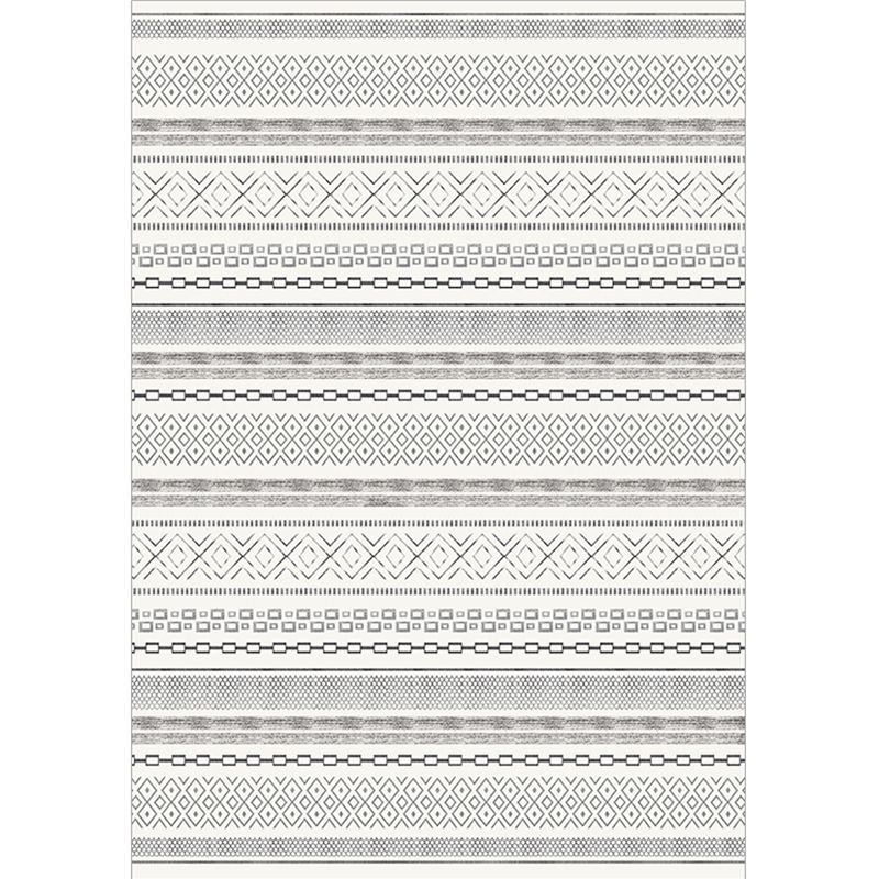 Beige Lijn Tapijten Polyester Modern Tapijt Non-Slip Backing Rug voor woonkamer