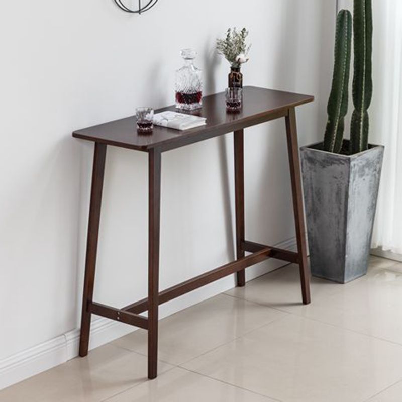 Modern Style Bistro Bar Table Solid Wood Rectangle Bar Table for Home