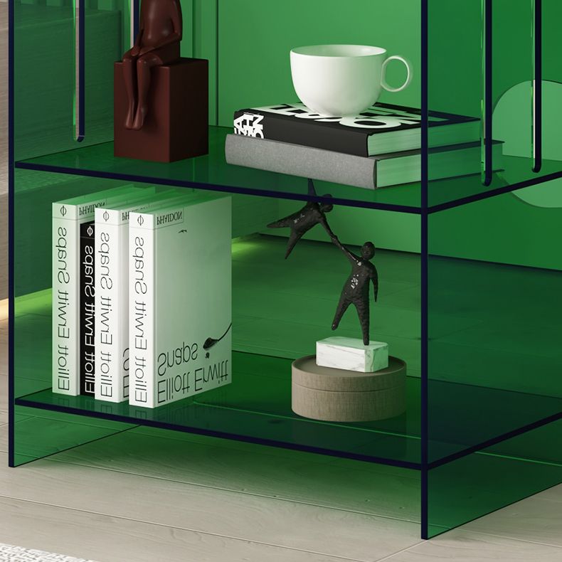 Acrylic Closed Back Standard Bookshelf Modern Style Bookcase