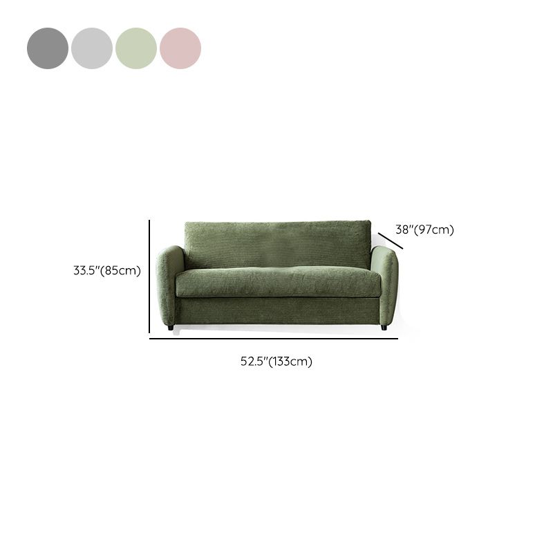 38" Wide Scandinavian Sofa Futon Corduroy Upholstered Sleeper Sofa