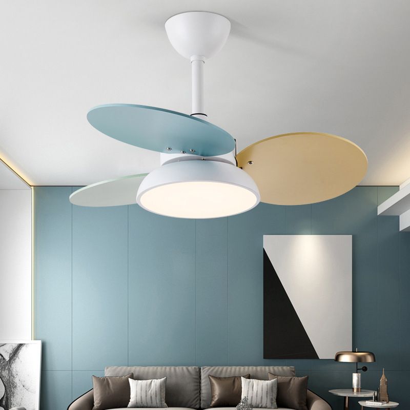 Lampe suspendue à la suspension de suspension en fer forgé pour les enfants LED Creative LED avec une teinte acrylique