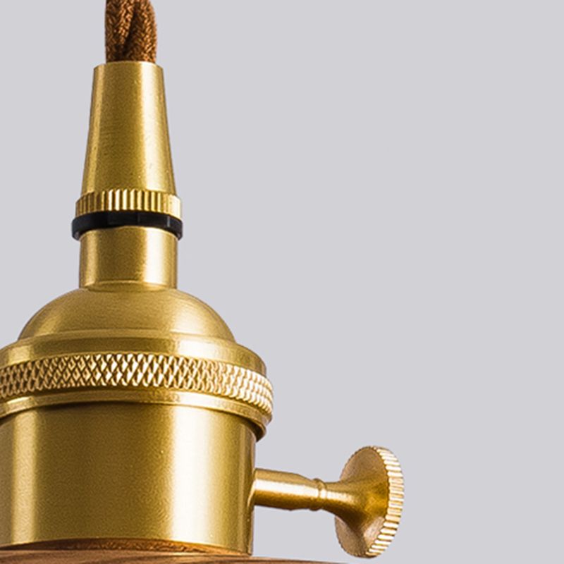 1 Light Pot Cover Hanging Pendant Modern Style Wood Hanging Lighting for Bedroom