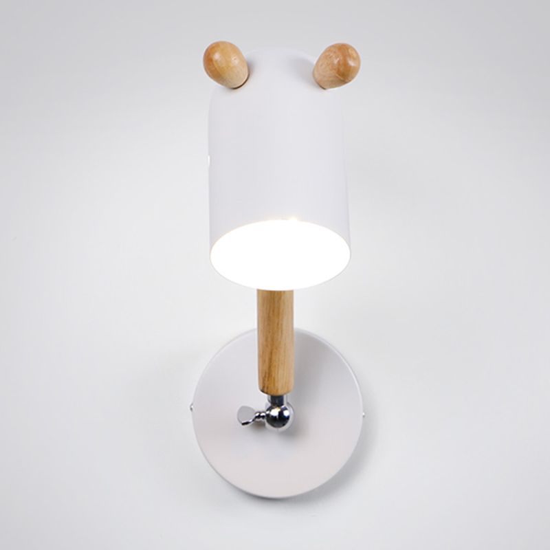 Halbzylindermetallwandleuchte moderne nordische Makkaron -Leuchtton -Leuchte