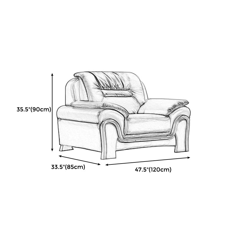 Divano posteriore del cuscino cucito tradizionale 35,43 "divano braccio arrotolato, nero