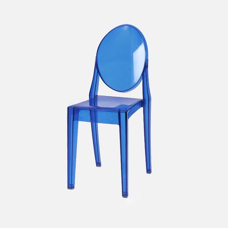 Scandinavian Style Plastic Chair Set Kitchen Dining Room Open Back Side Chairs