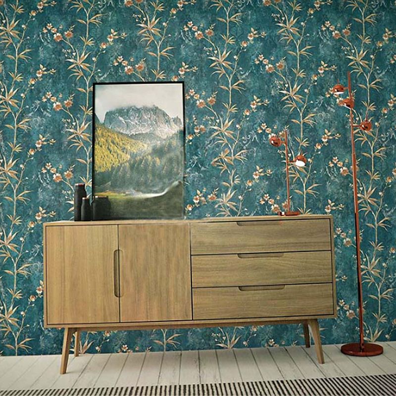 Countryside Long Branch Wallpaper in Elegant Color Stain-Resistant Non-Pasted Non-Woven