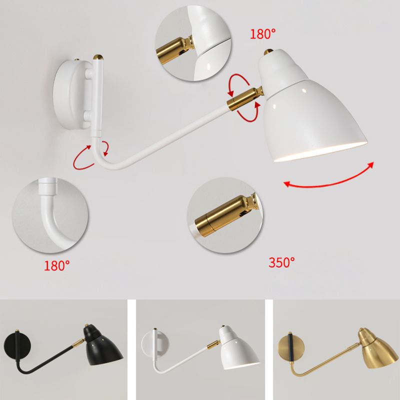 Metal Cone Wall Lighting Fixture Contemporary Style Wall Mount Light Fixture for Bedroom