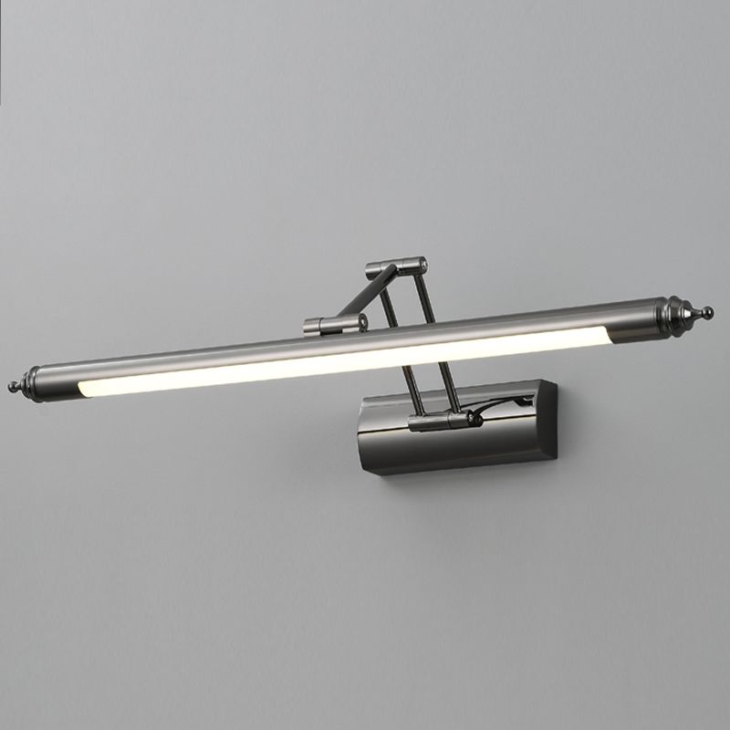 Acrylic Cylinder Vanity Mirror Light 1 Light Modern LED Wall Lighting in Black