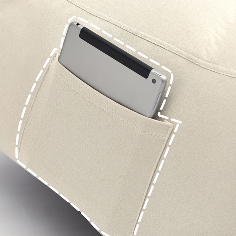 Linen Barrel Accent Chair 25.98" L x 25.98" W x 27.55" H Washable Chair with Storage