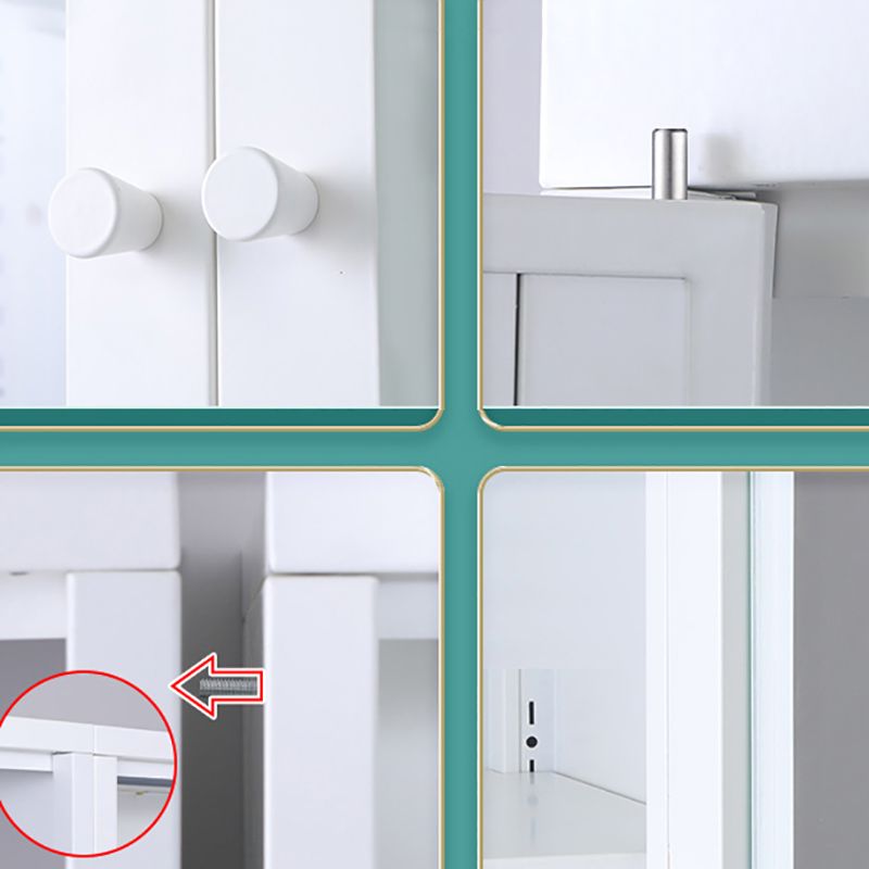 Modern Metal Bookcase Standard Closed Back Shelf with Rectangular Shelves