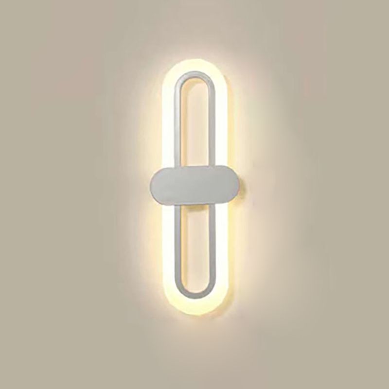 Nordische Metallwandleuchte ovale Form 16 "hohe LED -Wandleuchten für Schlafzimmer