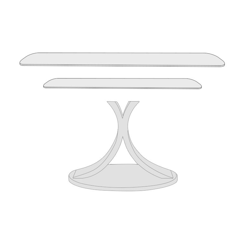 Modern Sintered Stone Dining Room Set with Rectangle Top and Pedestal Base Dining Furniture