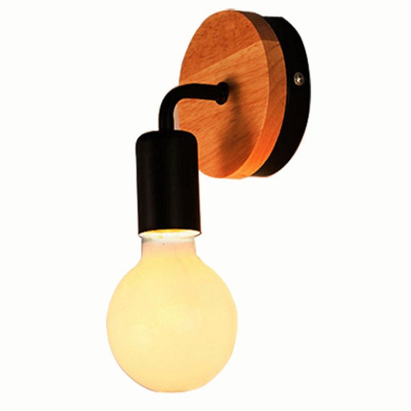 Moderne Stil Lampe Holz 1 Leichte Wandbeleuchtung für Schlafzimmer