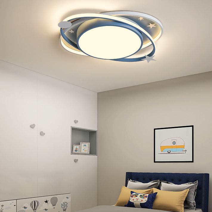 Cartoon Planet Lampada da incasso a soffitto per montaggio a soffitto in acrilico per bambini