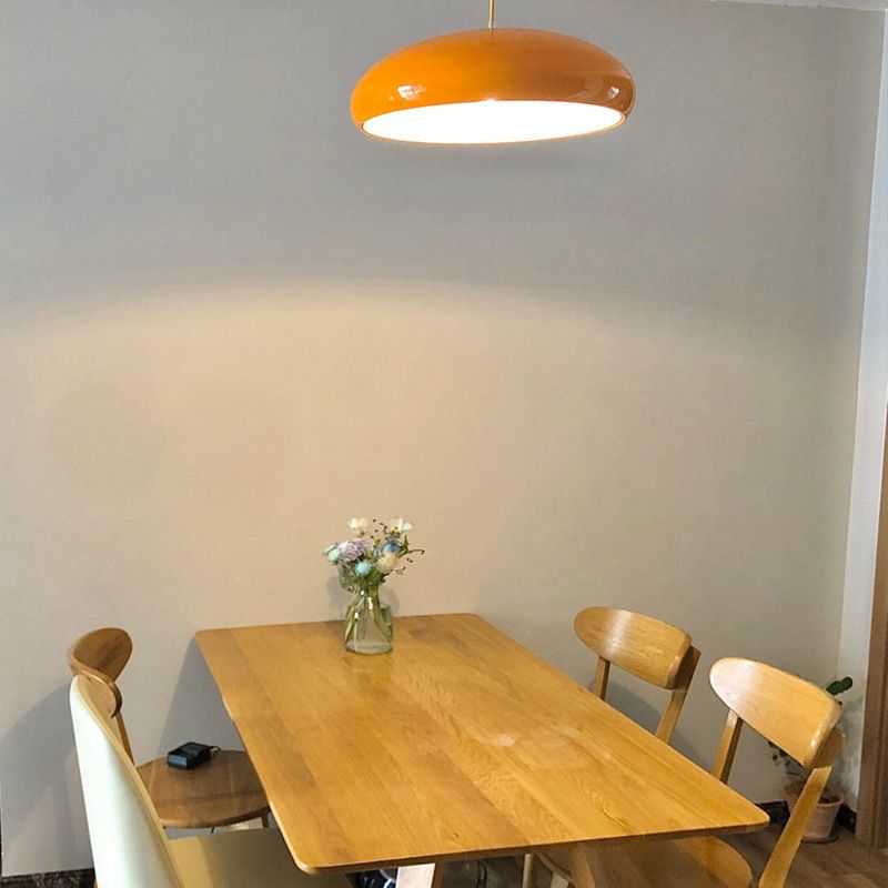 Macaron-stijl hangende verlichtingsarmatuur 1-licht hanglamp met aluminium voor woonkamer