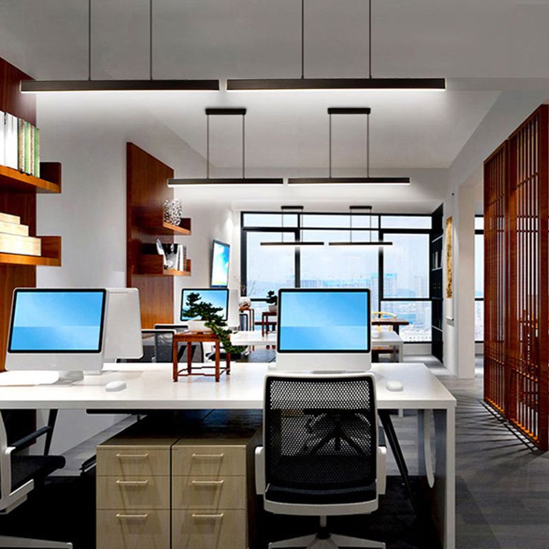 LED HORTING LED MODERNE RECTANGE LED ÉCLAIRAGE DE SIMPLICITÉ DE SIMPLICITÉ POUR BUREAU