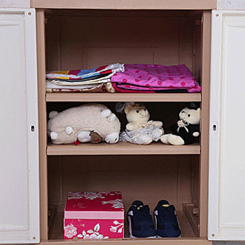 Matte Finish Hinged Door Storage Cabinet Contemporary Plastic Cabinet