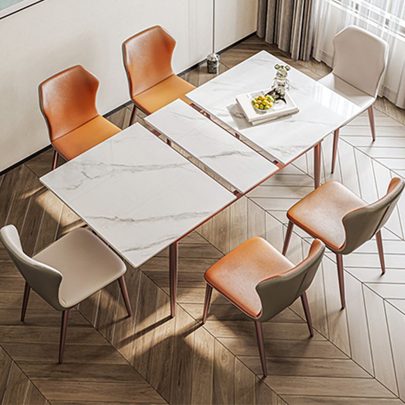 Simplicity Sintered Stone Kitchen Table Home Extendable Dining Desk