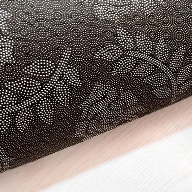 Zwart eenvoudige tapijten Polyester rechte lijn tapijt wasbaar tapijt voor woonkamer