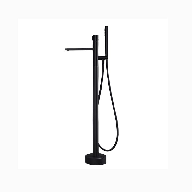 Floor Mounted Metal Freestanding Tub Filler High Arc Freestanding Bathtub Faucet