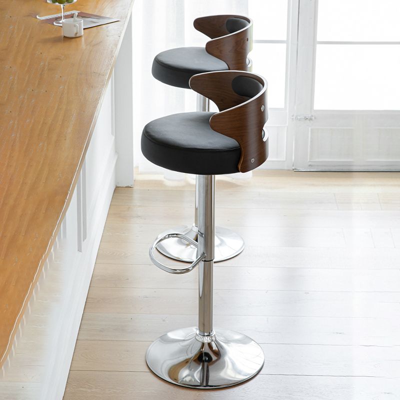 Moderner Metallhocker mit drehbarem und höhenverstellbarem, schlichtem Barhocker für das Wohnzimmer
