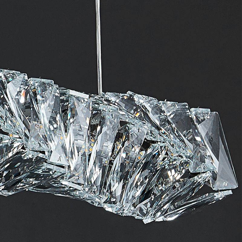 Modern Dining Island Lamp Kitchen Dining Room Crystal Hanging Lamp Fixture