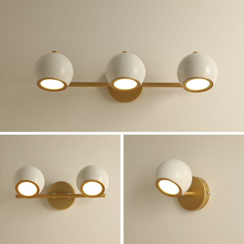 Globe Vanity Wall Sconce Nordic Minimalist Style Metal Vanity Lampe