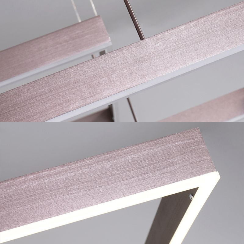 Luz colgante ajustable de LED geométrico en singularidad moderna Luz de techo interior de aluminio con sombra acrílica