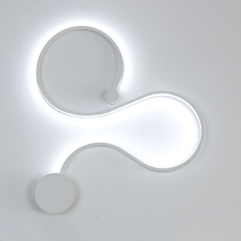 Moderne eenvoud LED -wandlamp gelakte aluminium lineaire wandonderzoek met acrylschaduw