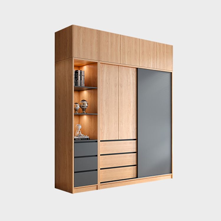 Engineered Wood Wardrobe Cabinet With Drawer Modern Wardrobe Armoire