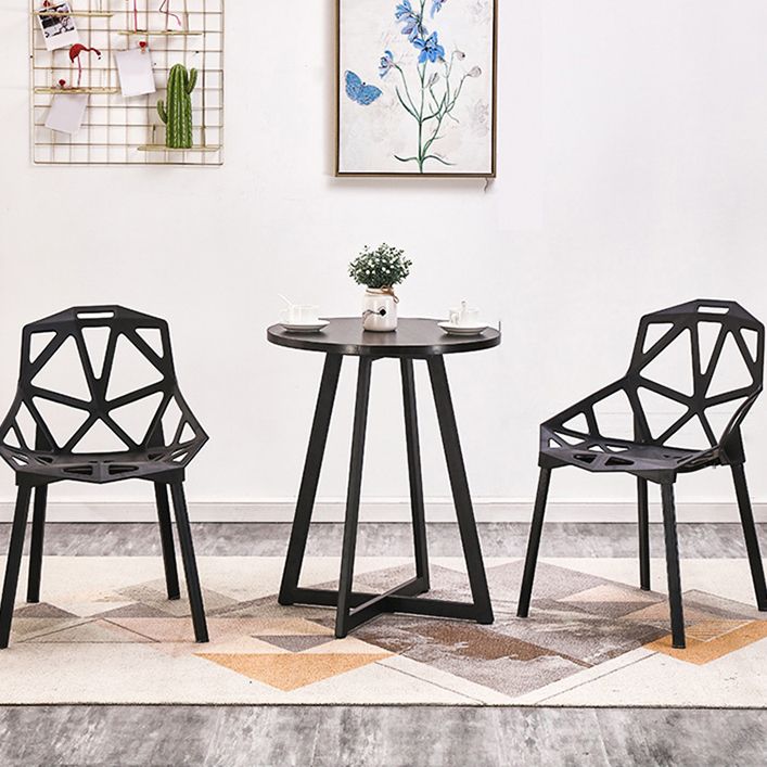 Metal Contemporary Dining Table Indoor Round Table for Kitchen