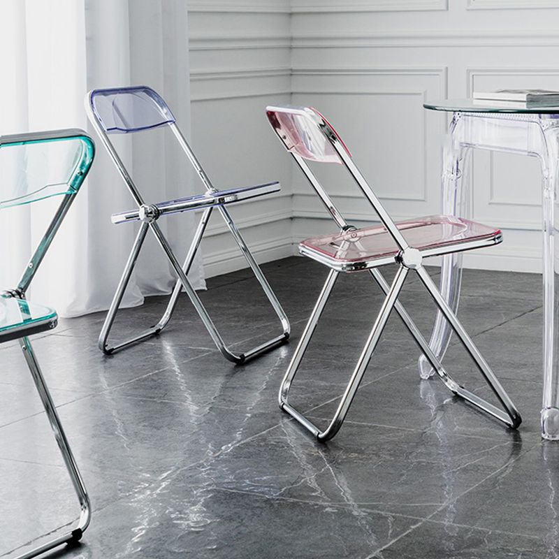 Chaise de salle à manger sans bras en plastique industriel, chaise latérale de salle à manger à dossier ouvert pour restaurant