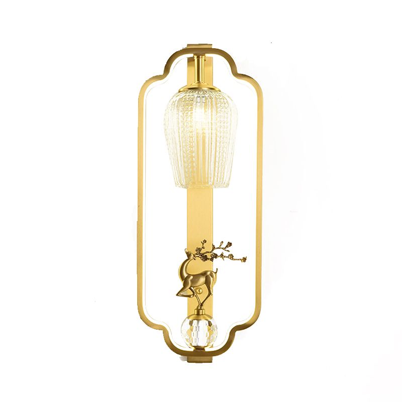 Light Luxury Wall Mount Light Copper Geometry Shape Wall Lamp for Bedroom