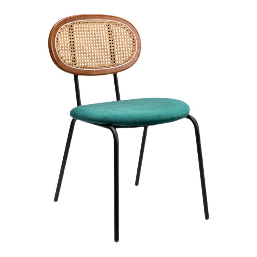 Modern Style Metal Dining Room Kitchen Chairs Set Open Back Dining Side Chair