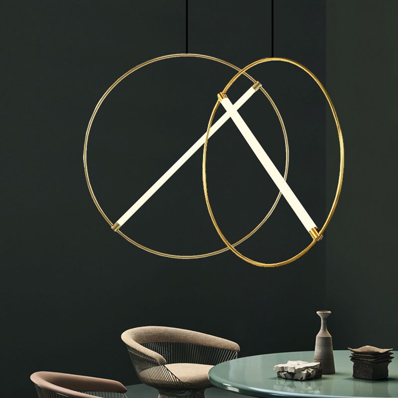 Contemporary Acrylic Pendant Light Fixture 1-Light Circle Hanging Ceiling Light