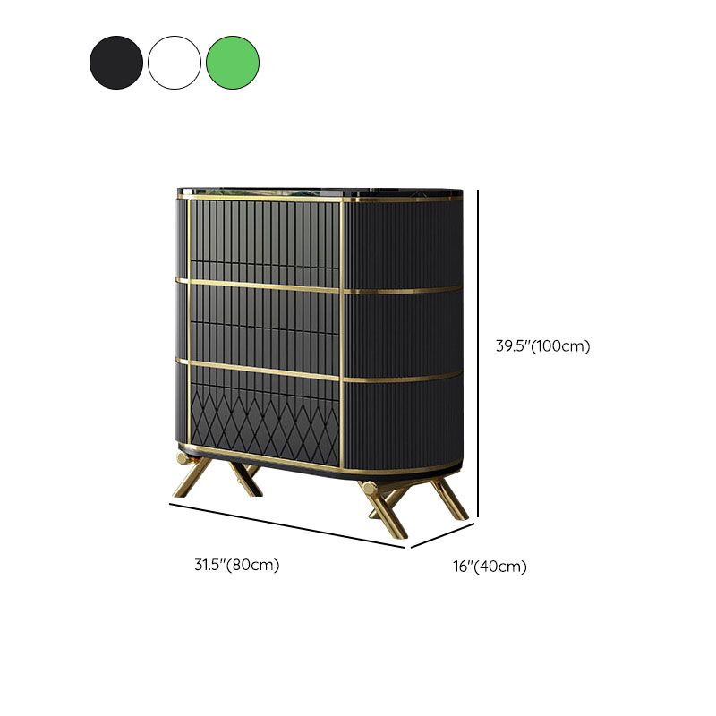 Glam Lingerie Chest Stone Vertical Storage Chest with Drawers for Bedroom