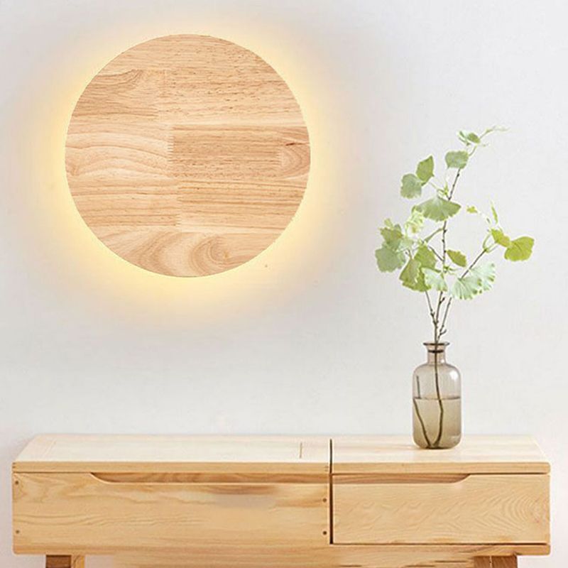 Luz de pared de pared doméstica moderna lámparas de pared de madera para cafetería